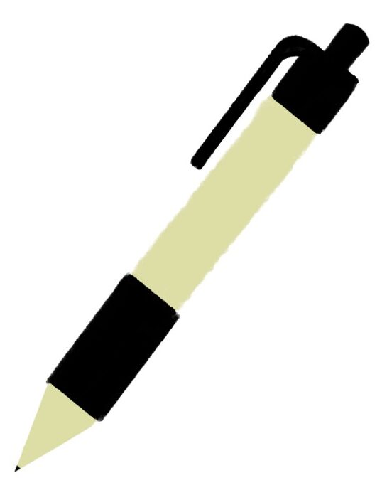 黒いボールペンのイラスト