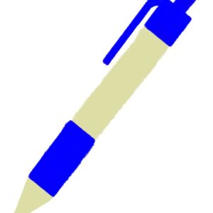 青いボールペンのイラスト