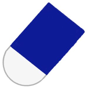 青い消しゴムのイラスト