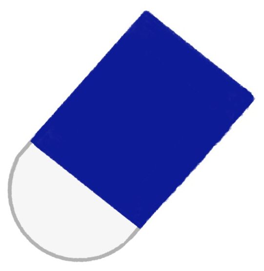 青い消しゴムのイラスト