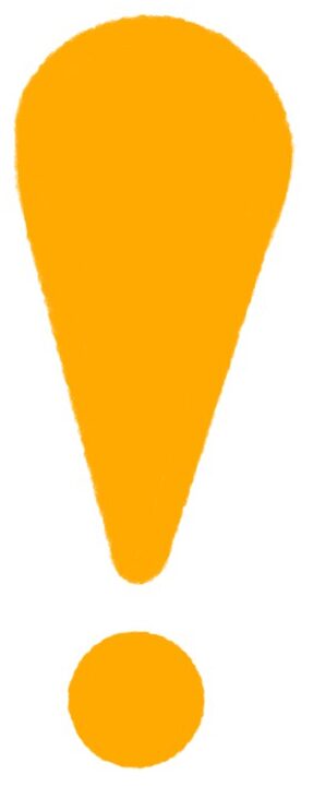 オレンジの感嘆符（！）のイラスト