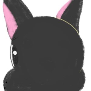 フレンチブルドッグの横顔のイラスト（ちょんまる）