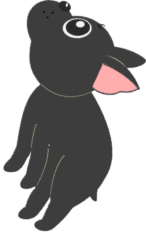 フレンチブルドッグ イラスト ぶら下がる 全身 かわいい 無料