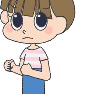 女の子 イラスト 怒り ゆるかわ シンプル クレヨン風 かわいい チラシ おたより 資料 無料