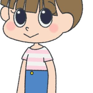 女の子 イラスト 全身 ゆるかわ シンプル クレヨン風 かわいい チラシ おたより 資料 無料