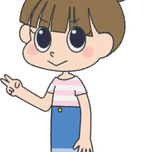 女の子 イラスト ピース 笑顔 シンプル クレヨン風 かわいい チラシ おたより 資料 無料