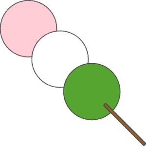 三色団子 イラスト かわいい 春・花見 無料