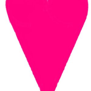 ピンクのハートのイラスト（細長い形）