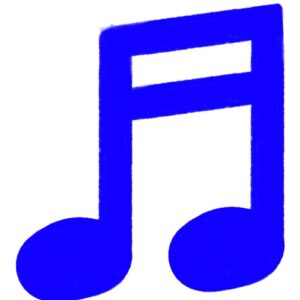 青い音符（連符）のイラスト