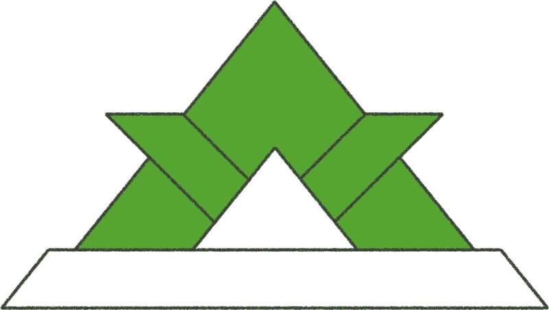 兜 イラスト 折り紙 緑 シンプル クレヨン風 かわいい チラシ おたより 資料 無料