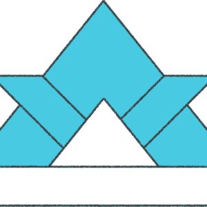 兜 イラスト 折り紙 水色 シンプル クレヨン風 かわいい チラシ おたより 資料 無料