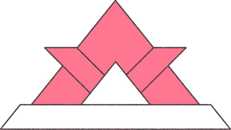 兜 イラスト 折り紙 ピンク シンプル クレヨン風 かわいい チラシ おたより 資料 無料