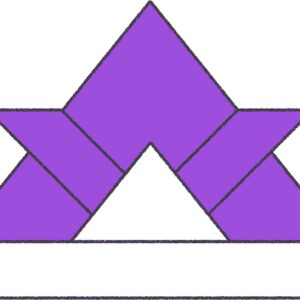 兜 イラスト 折り紙 紫 シンプル クレヨン風 かわいい チラシ おたより 資料 無料