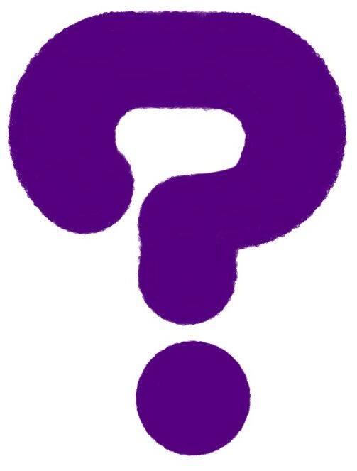 紫のクエスチョンマーク（？）のイラスト