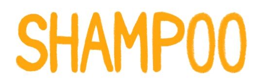 シャンプーのテキストイラスト（SHAMPOO）