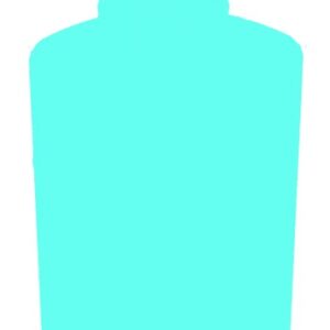 水色のトリートメントボトルのイラスト（ポンプ式）