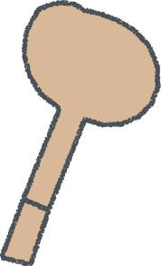 斧 イラスト クレヨン風 ブラウン キャンプ 無料