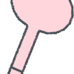 斧 イラスト クレヨン風 ピンク キャンプ 無料