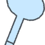 斧 イラスト クレヨン風 スカイブルー キャンプ 無料