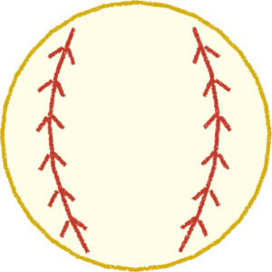 野球 イラスト シンプル クレヨン風 かわいい スポーツ 運動会 無料