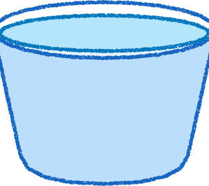 たらい イラスト ブルー シンプル 無料