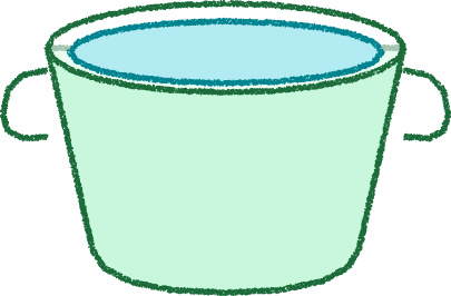 たらい イラスト ミント シンプル 無料