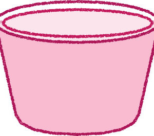 たらい イラスト ピンク シンプル 無料