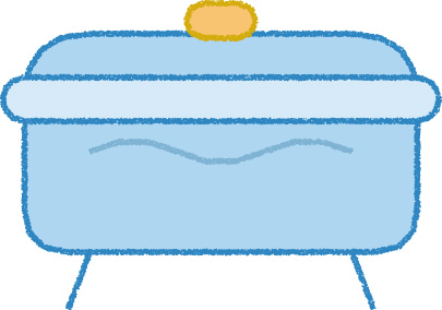 バスタブ イラスト ブルー シンプル 無料
