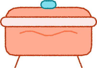 バスタブ イラスト コーラル シンプル 無料