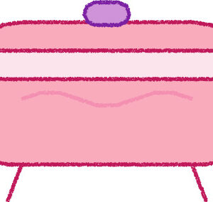 バスタブ イラスト ピンク シンプル 無料
