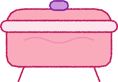 バスタブ イラスト ピンク シンプル 無料