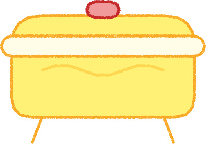 バスタブ イラスト イエロー シンプル 無料