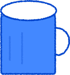 ビール イラスト 青 夏 シンプル クレヨン風 かわいい おたより 資料 無料
