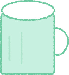 ビール イラスト ミント 夏 シンプル クレヨン風 かわいい おたより 資料 無料