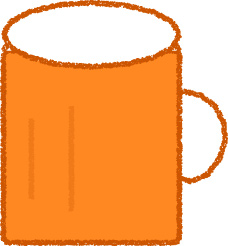 ビール イラスト オレンジ 夏 シンプル クレヨン風 かわいい おたより 資料 無料