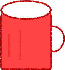 ビール イラスト 赤 夏 シンプル クレヨン風 かわいい おたより 資料 無料