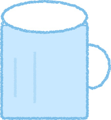 ビール イラスト 水色 夏 シンプル クレヨン風 かわいい おたより 資料 無料