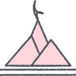 焚き火 イラスト クレヨン風 ピンク キャンプ 無料