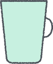 コップ イラスト ミント クレヨン風 給食・食事 無料