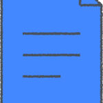 書類 イラスト クレヨン風 ブルー ビジネス 無料