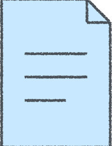 書類 イラスト クレヨン風 スカイブルー ビジネス 無料