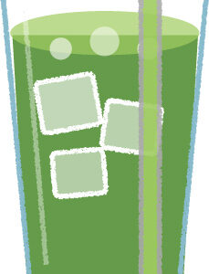 抹茶ドリンク イラスト シンプル クレヨン風 かわいい おたより 資料 無料