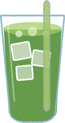 抹茶ドリンク イラスト シンプル クレヨン風 かわいい おたより 資料 無料