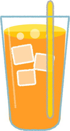 オレンジジュース イラスト シンプル クレヨン風 かわいい おたより 資料 無料