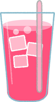 いちごドリンク イラスト シンプル クレヨン風 かわいい おたより 資料 無料