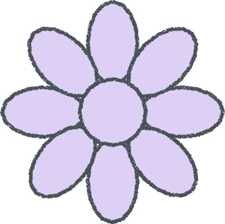 花 イラスト ラベンダー クレヨン風 飾り・デコ 無料