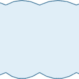 ふわふわ吹き出し イラスト 水色 シンプル クレヨン風 かわいい おたより 資料 無料