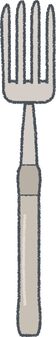 フォーク（洋食器） イラスト クレヨン風 無料