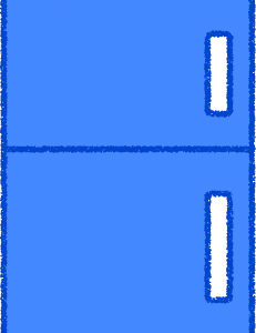 冷蔵庫 イラスト ブルー シンプル 無料
