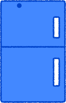 冷蔵庫 イラスト ブルー シンプル 無料